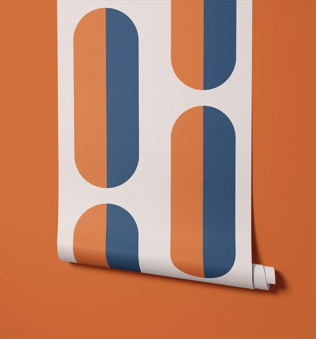 Sherbert Geometric Pill Wallpaper