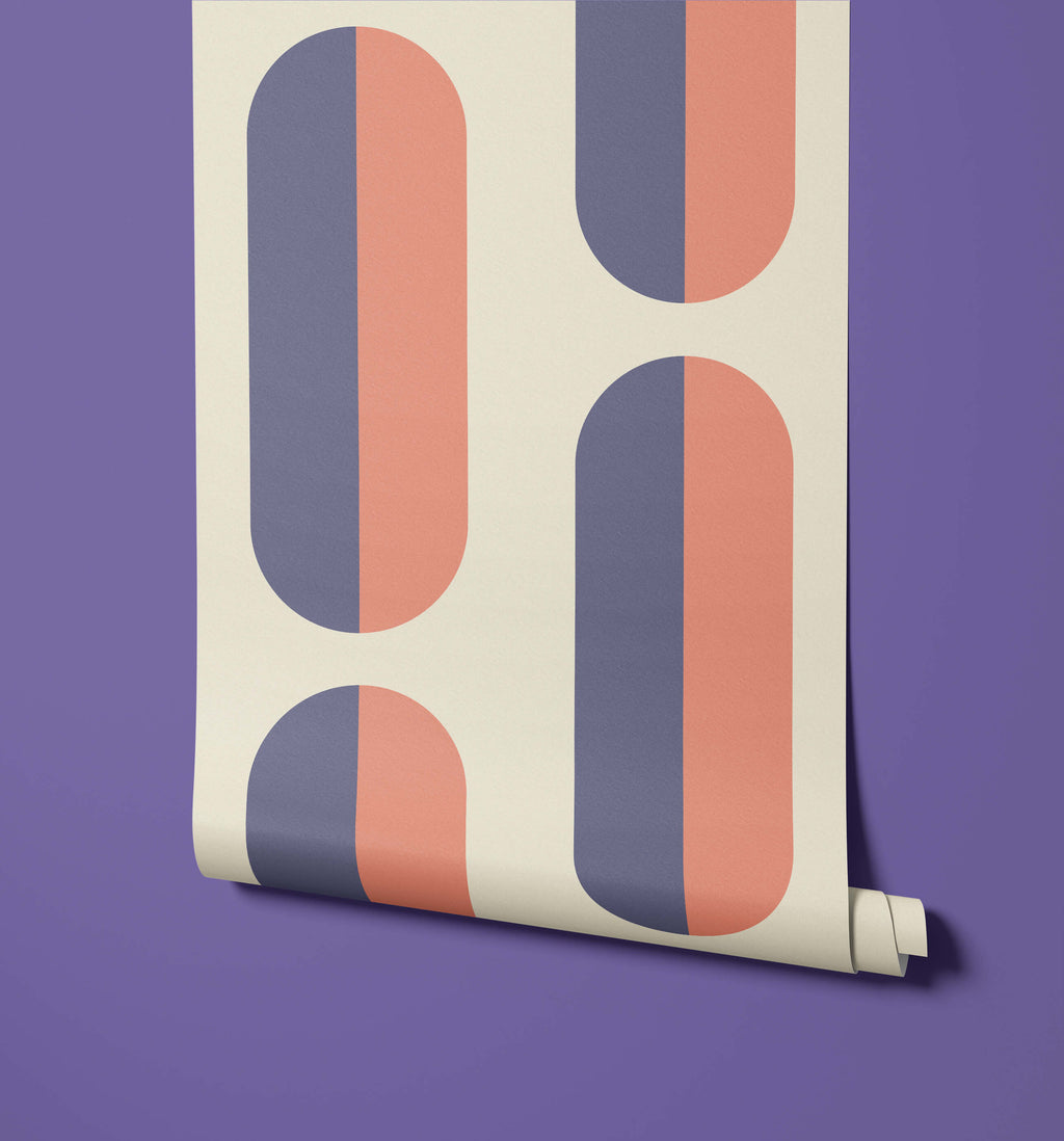 Sherbert Geometric Pill Wallpaper