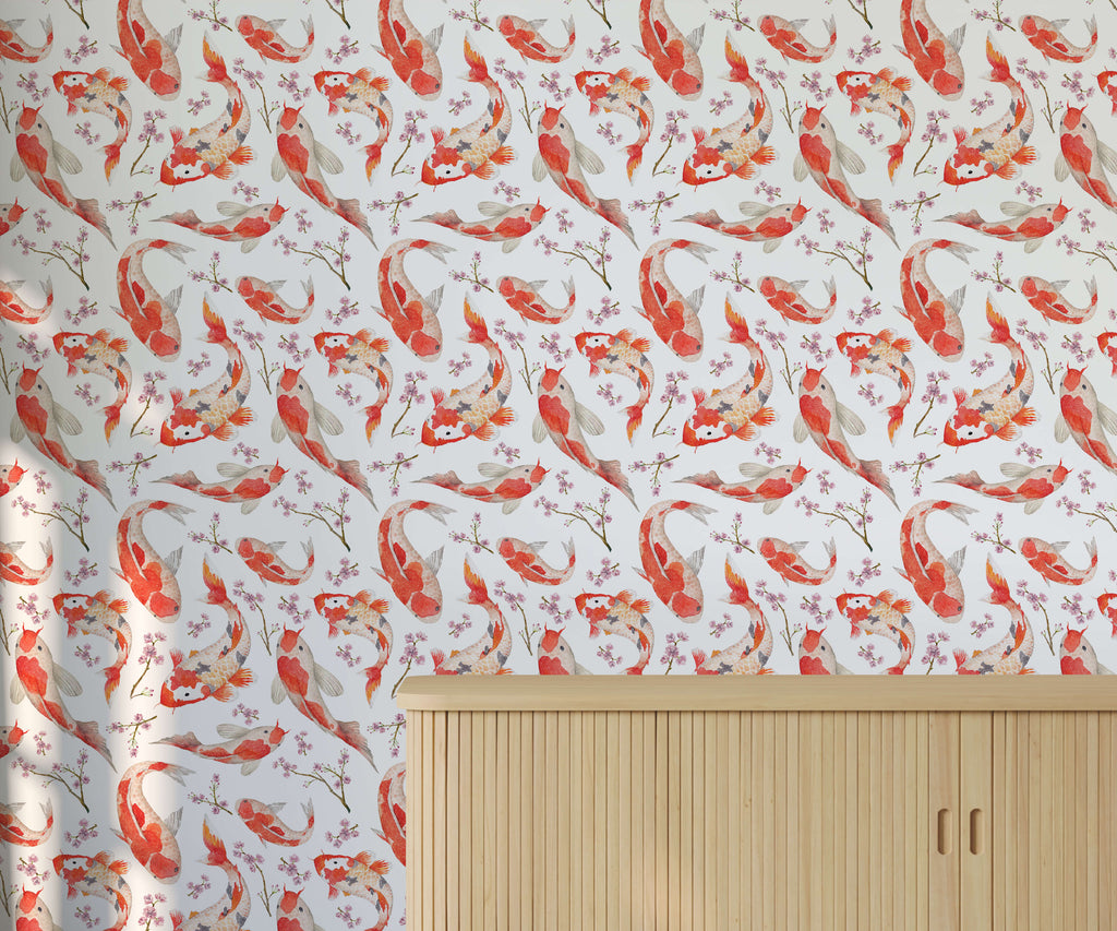 Red Koi Wallpaper Shinji