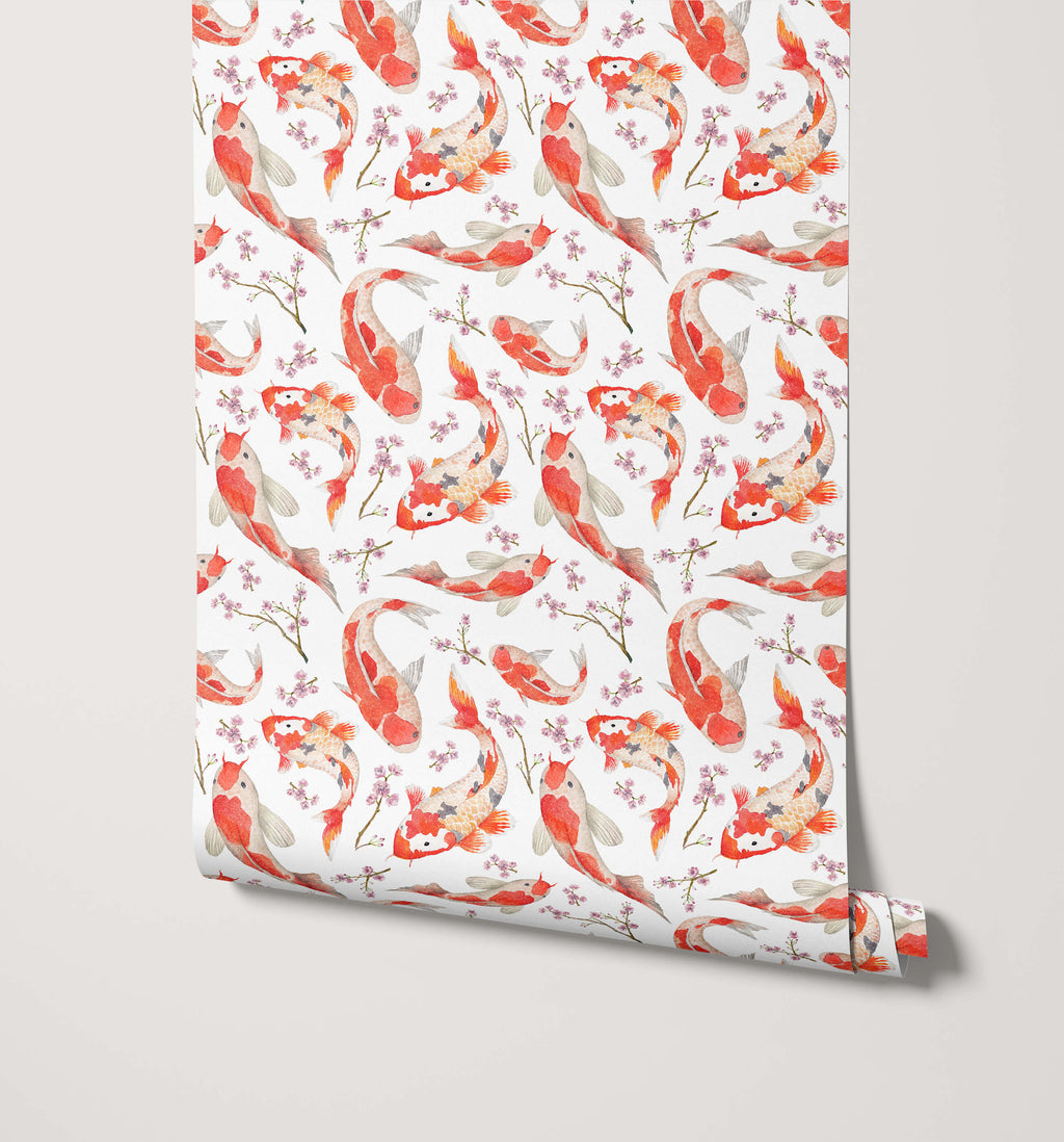 Red Koi Wallpaper Shinji