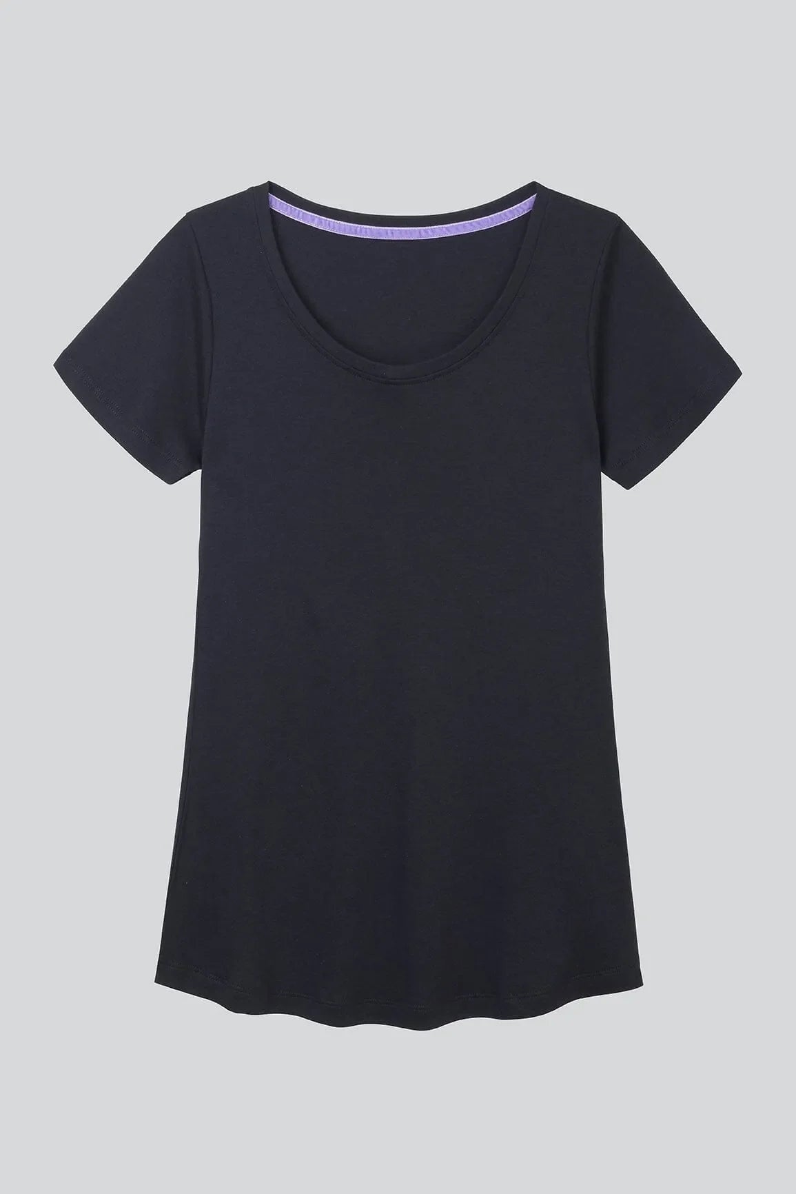 Women's Scoop Neck Cotton Modal T-Shirt Short Sleeve