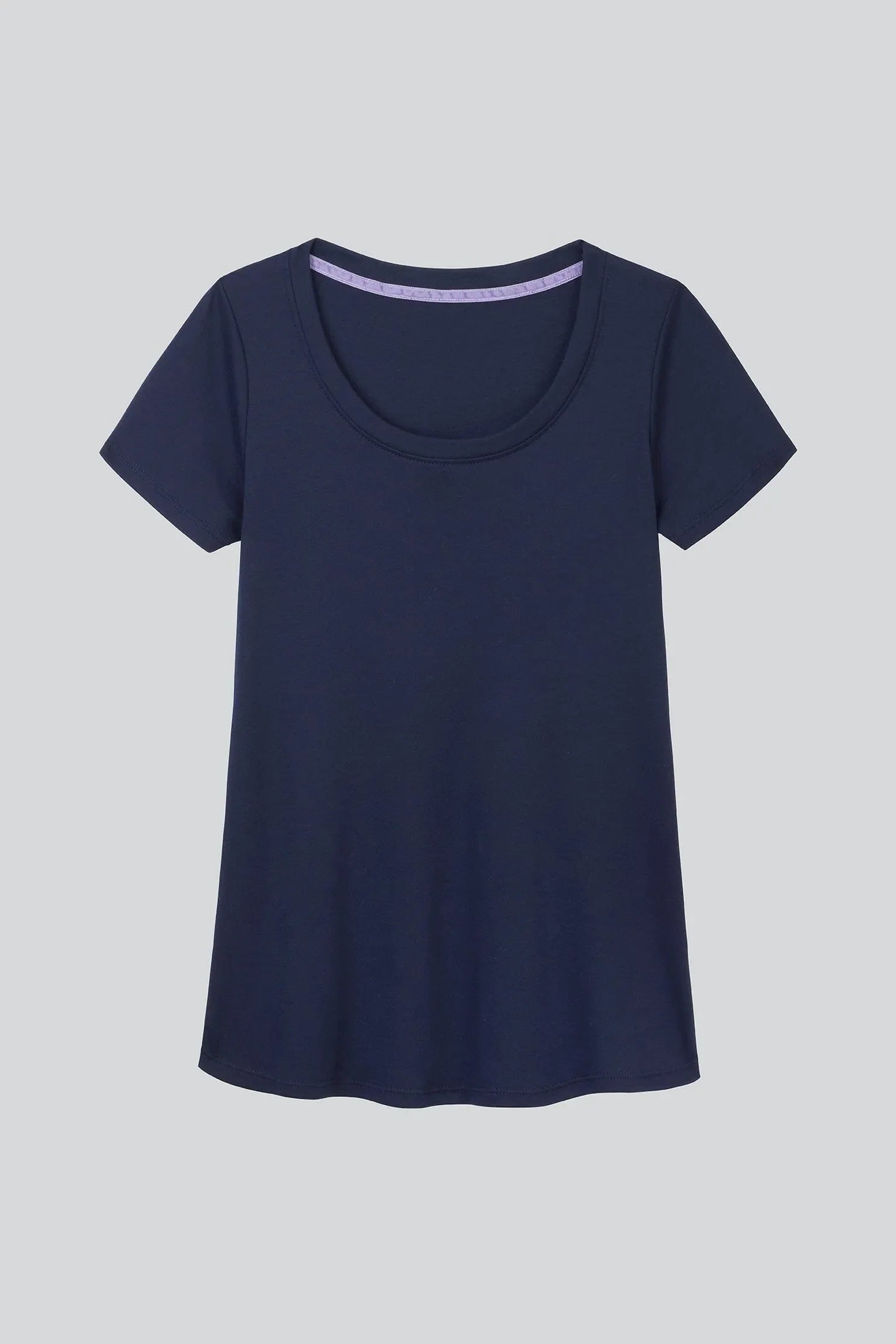 Women's Scoop Neck Cotton Modal T-Shirt Short Sleeve