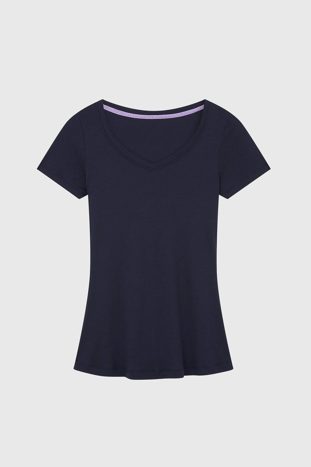 Women's V Neck Cotton Modal T-Shirt Short Sleeve