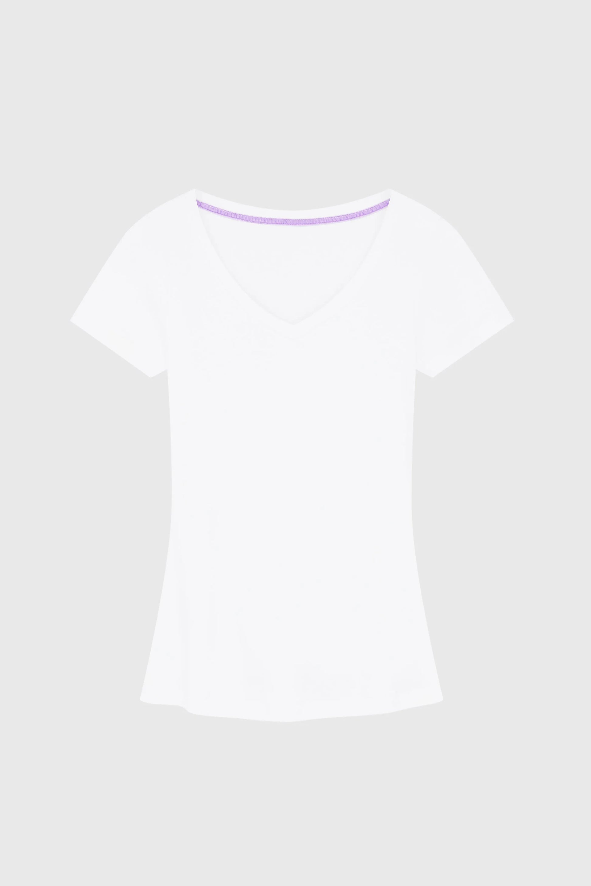 Women's V Neck Cotton Modal T-Shirt Short Sleeve