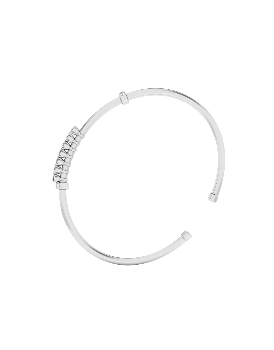 Ballet Bracelet in Sterling Silver and Moissanite