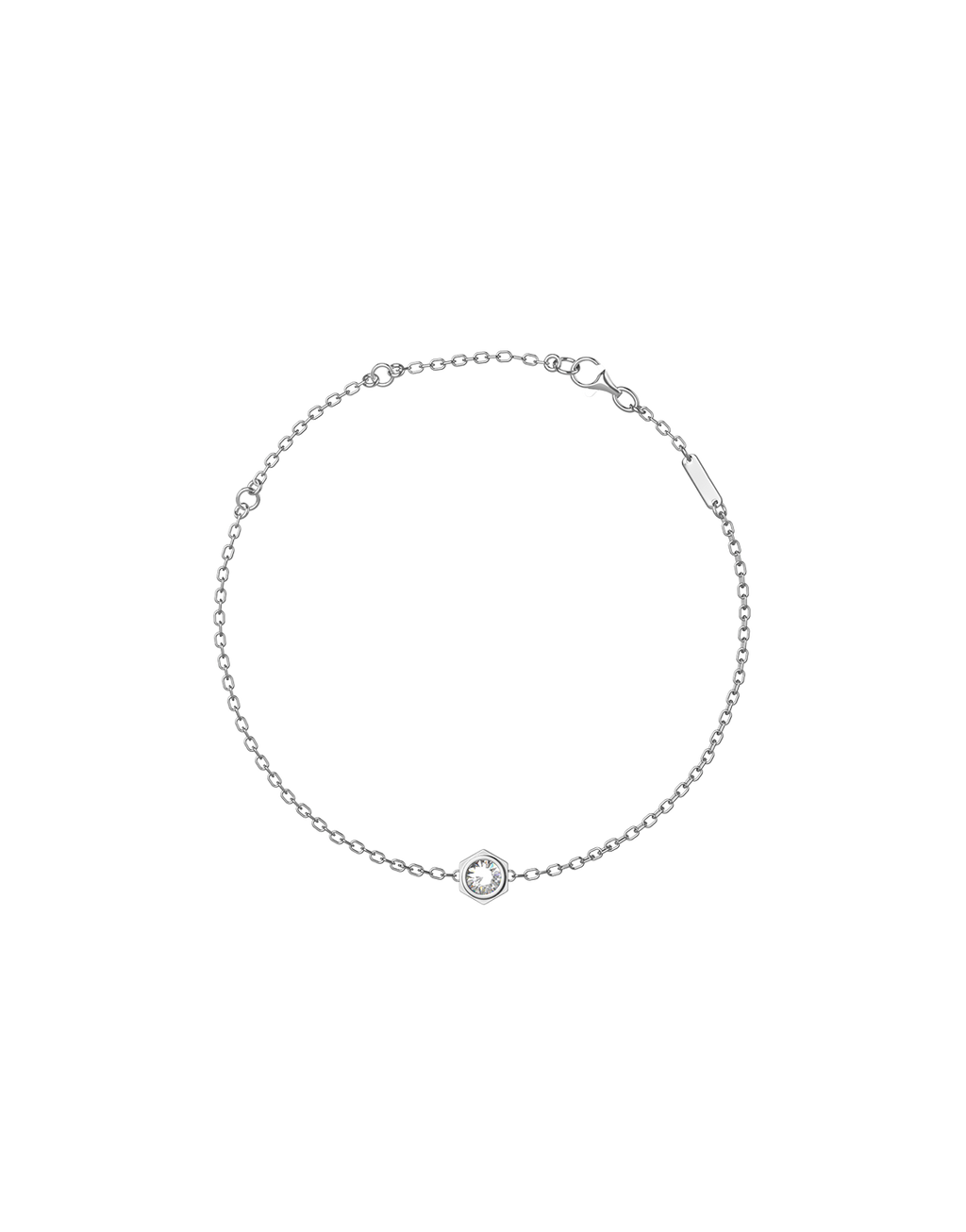 Unity Moissanite Bracelet in Sterling Silver and Gold