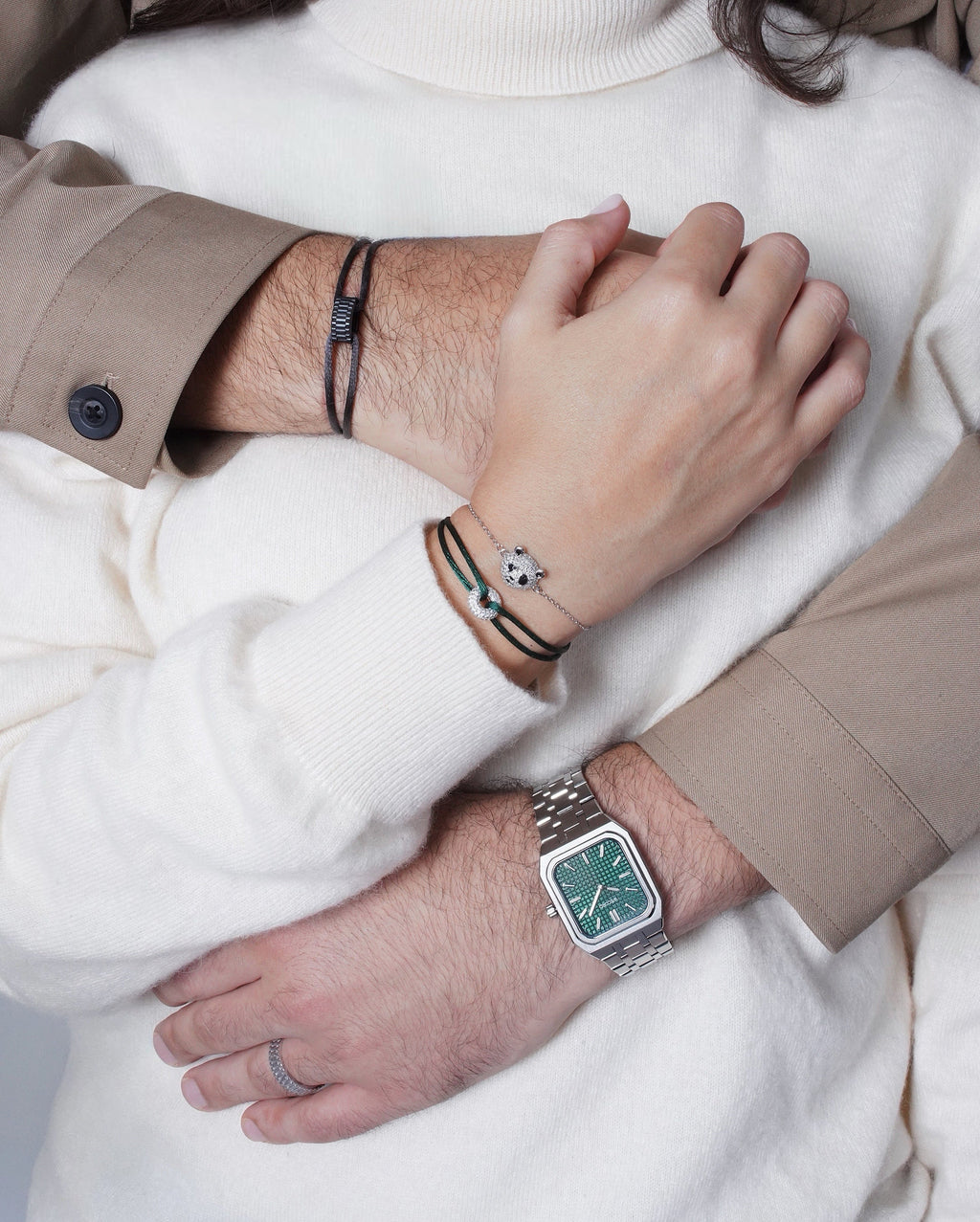 Panda Bracelet with Lab Diamonds