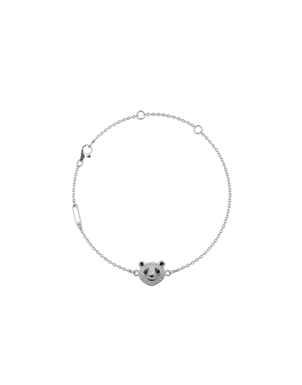 Panda Bracelet with Lab Diamonds