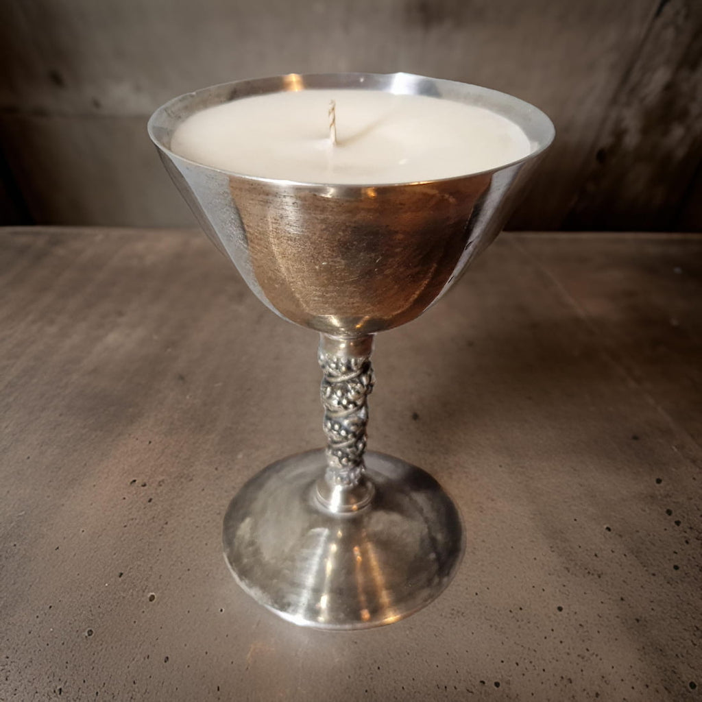 Silver Goblet Scented Candles Natural Wax