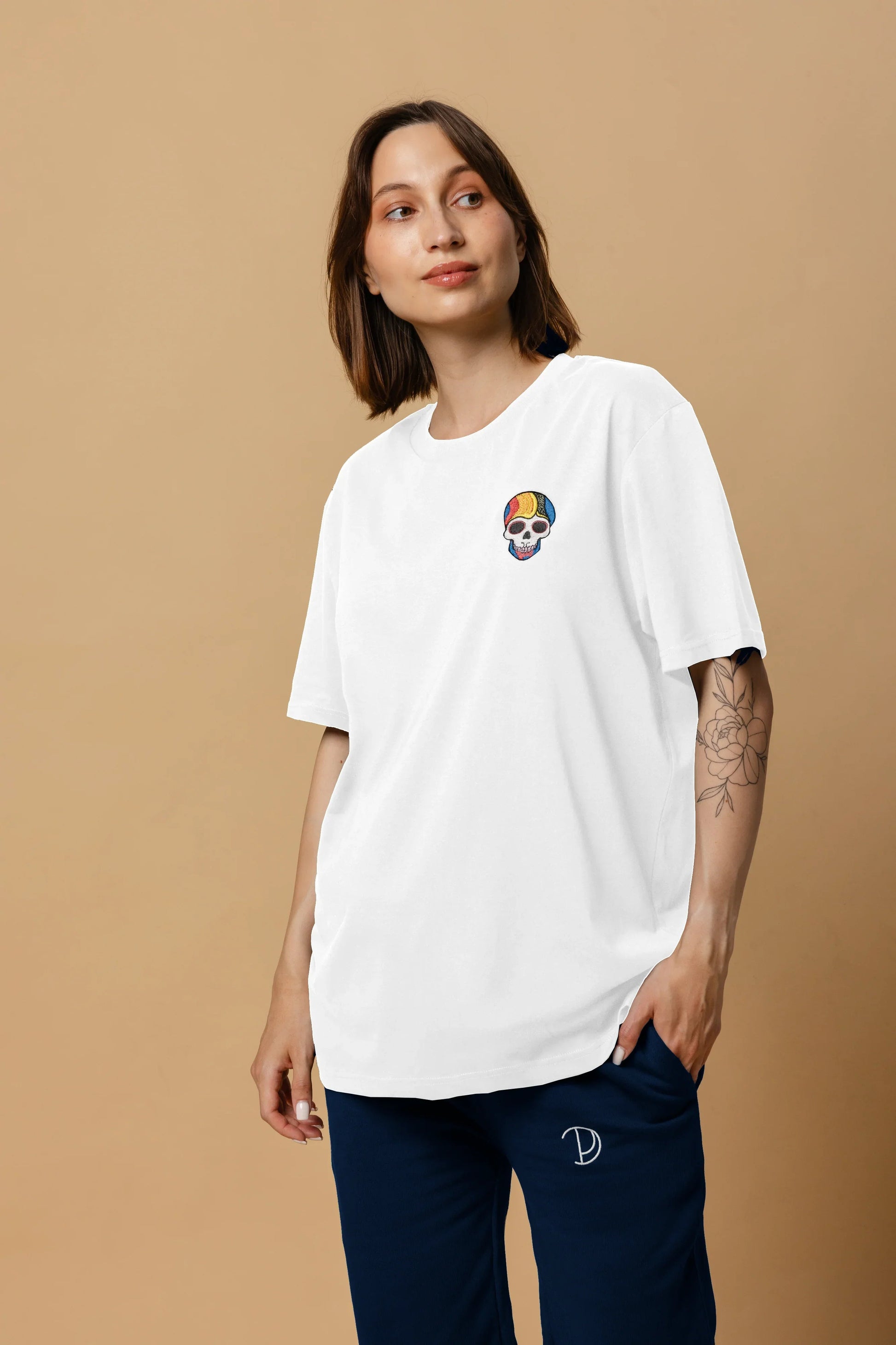 Rainbow Skull T-Shirt in Organic Cotton