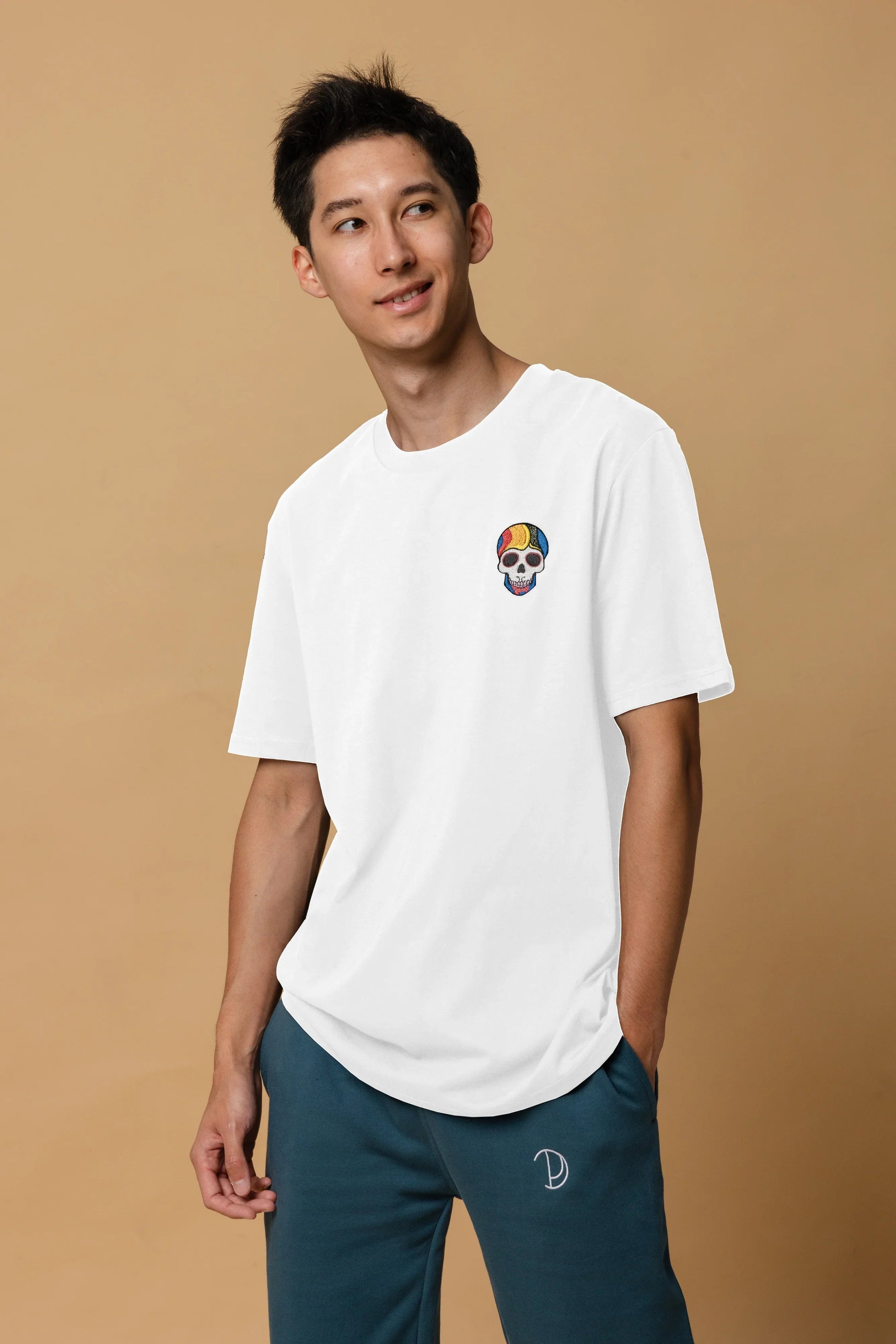 Rainbow Skull T-Shirt in Organic Cotton
