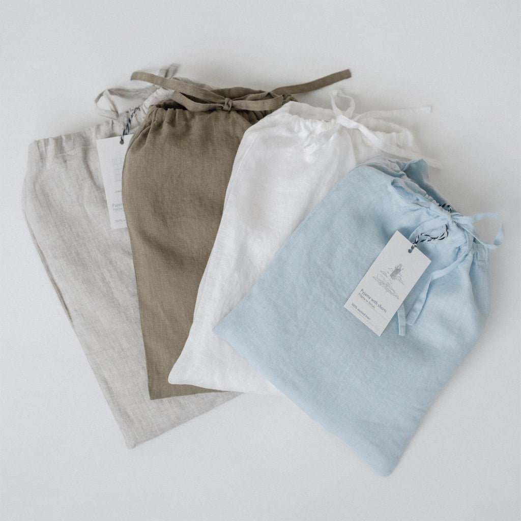 Classic Primrose Linen Loungewear Set – Handmade & Comfortable by Linen Tales at www.brixbailey.com