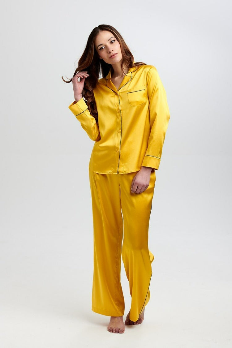 Aurelie Honeybee Silk Pyjama Shirt