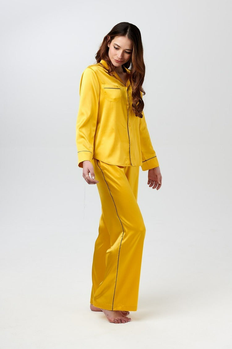 Aurelie Honeybee Silk Pyjama Shirt