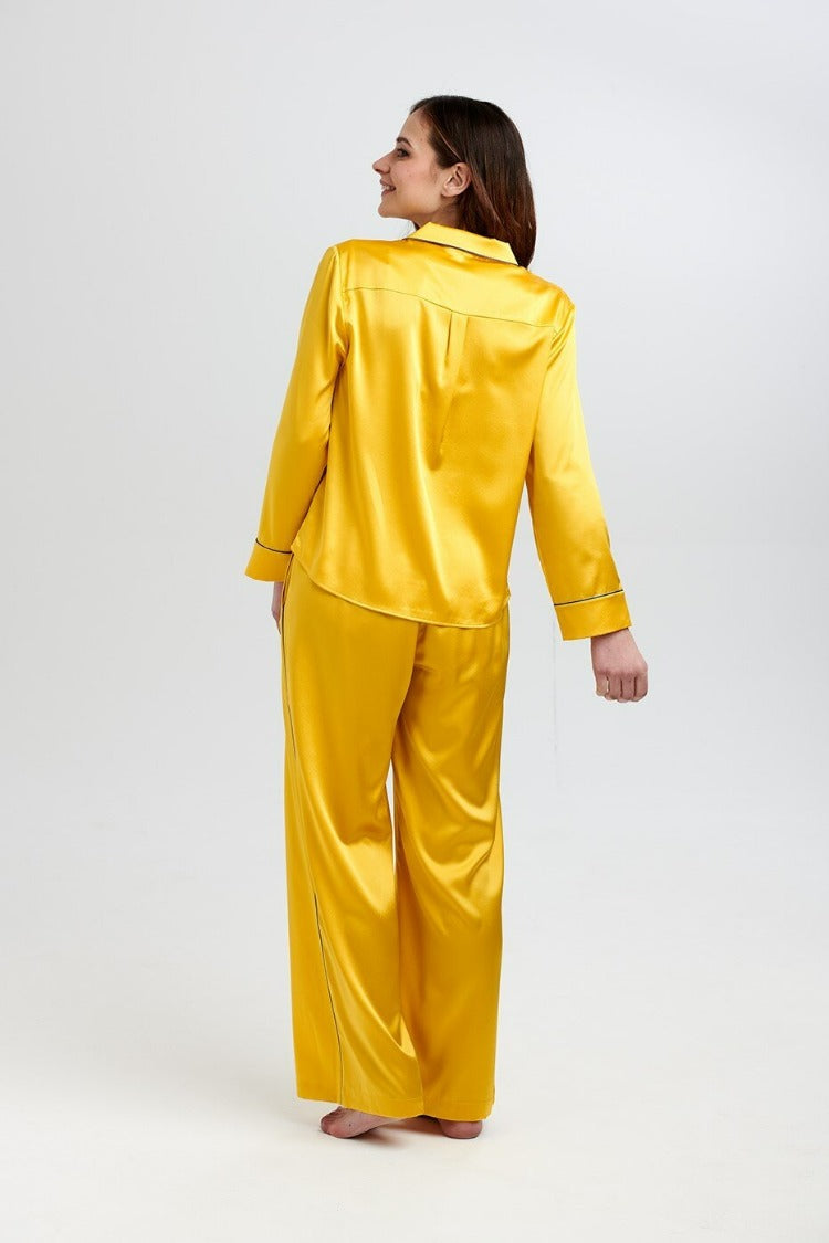Aurelie Honeybee Silk Pyjama Shirt