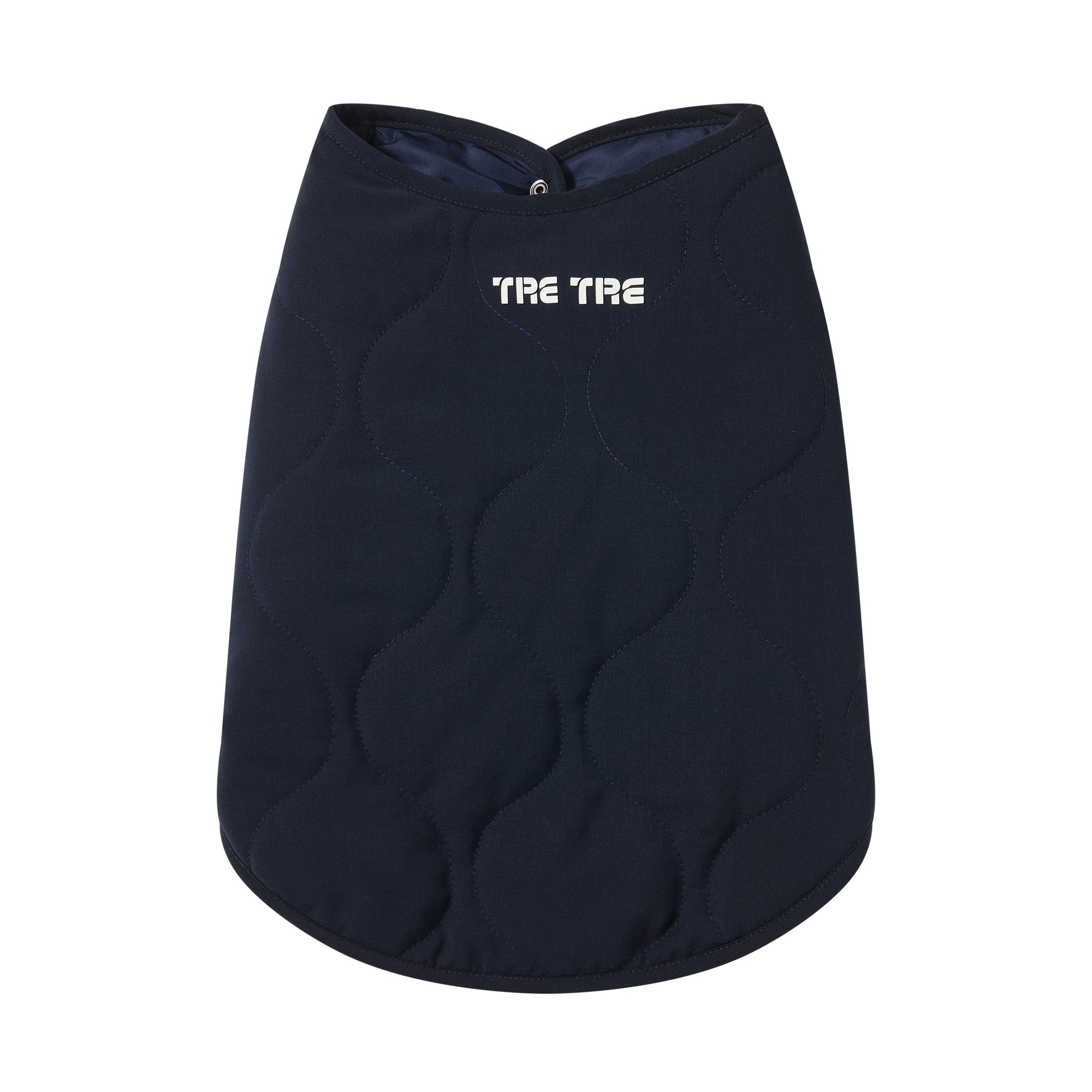 Sleeveless Bottom Up Puffer Jacket in Navy