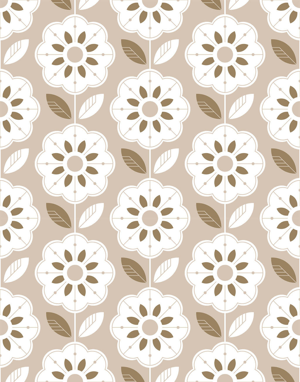 Slice Retro Floral Pattern Fabric
