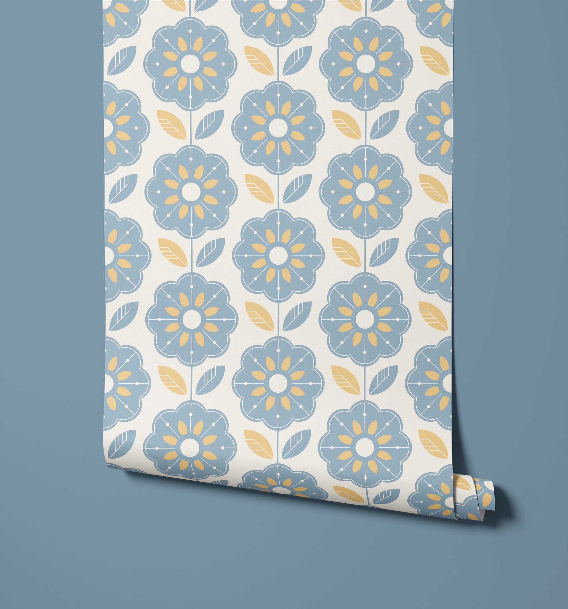 Slice Retro Floral Pattern Fabric