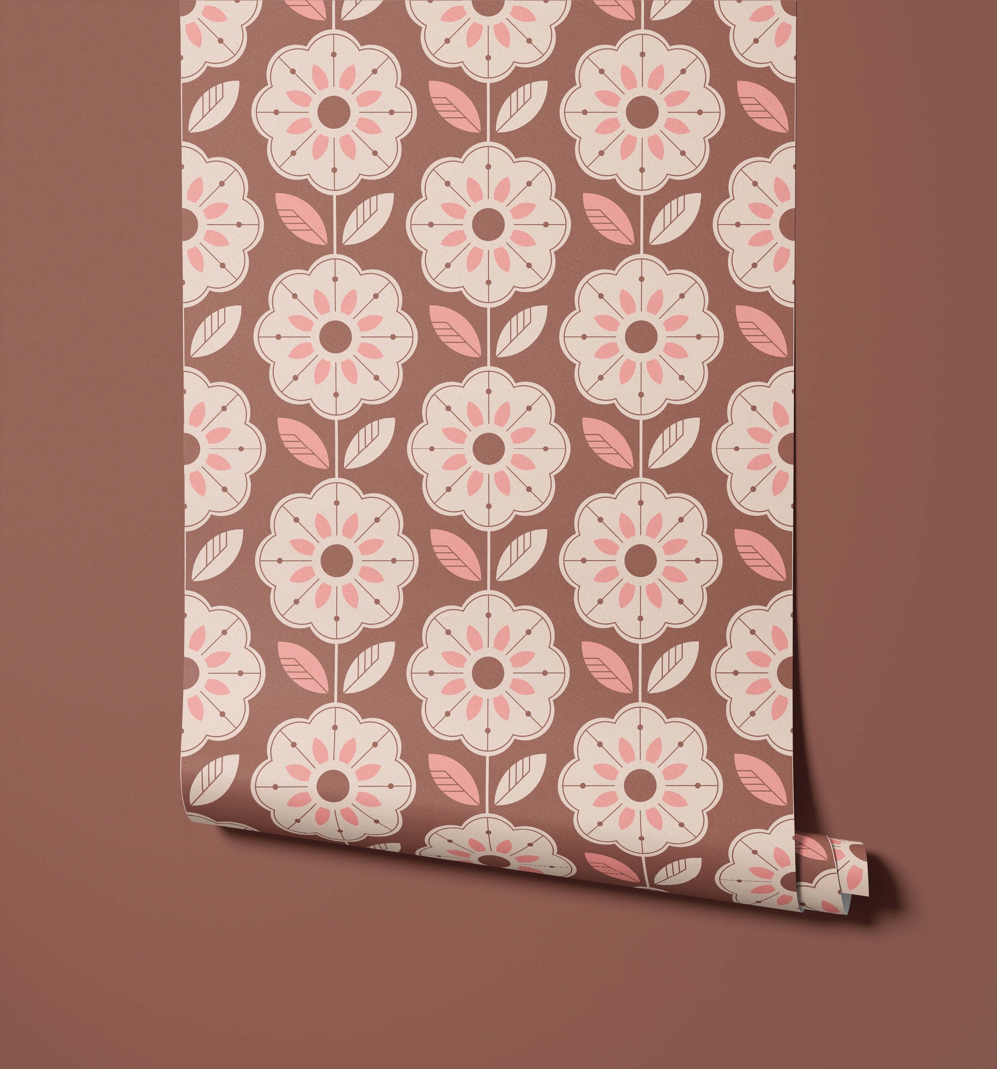 Slice Retro Floral Pattern Fabric