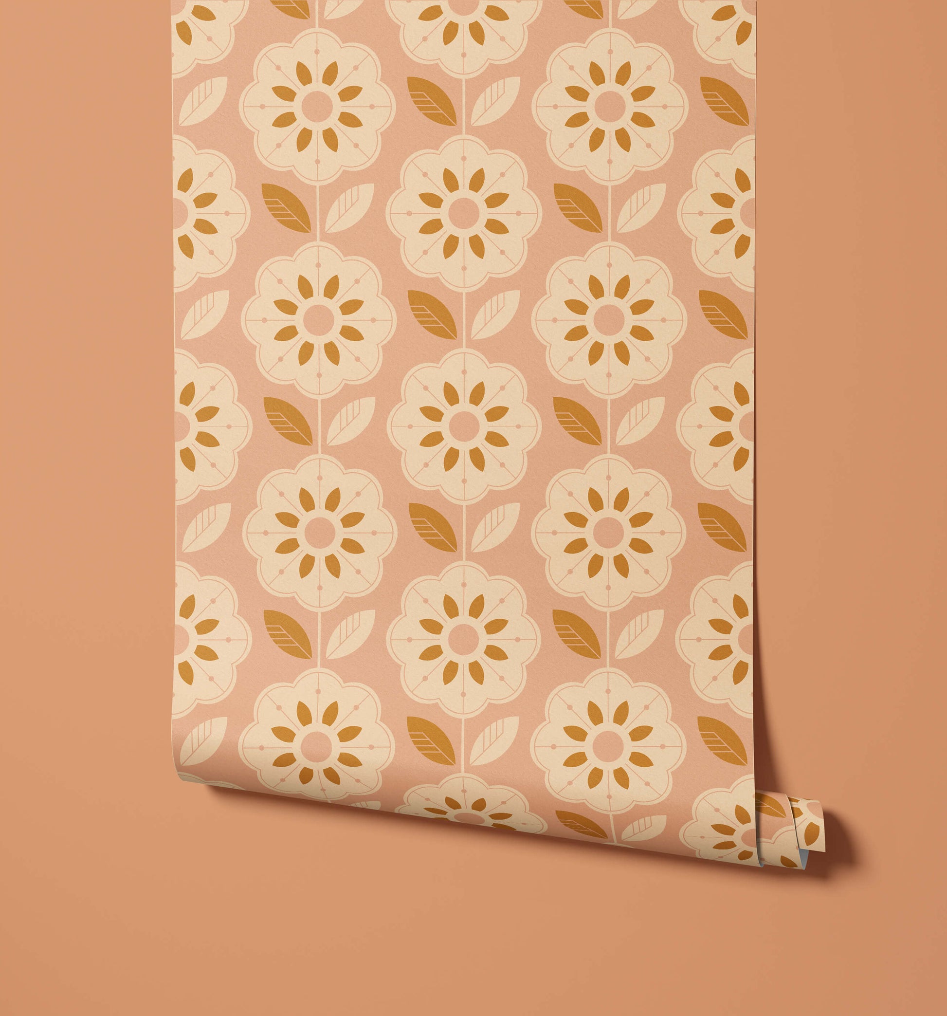 Slice Retro Floral Pattern Fabric