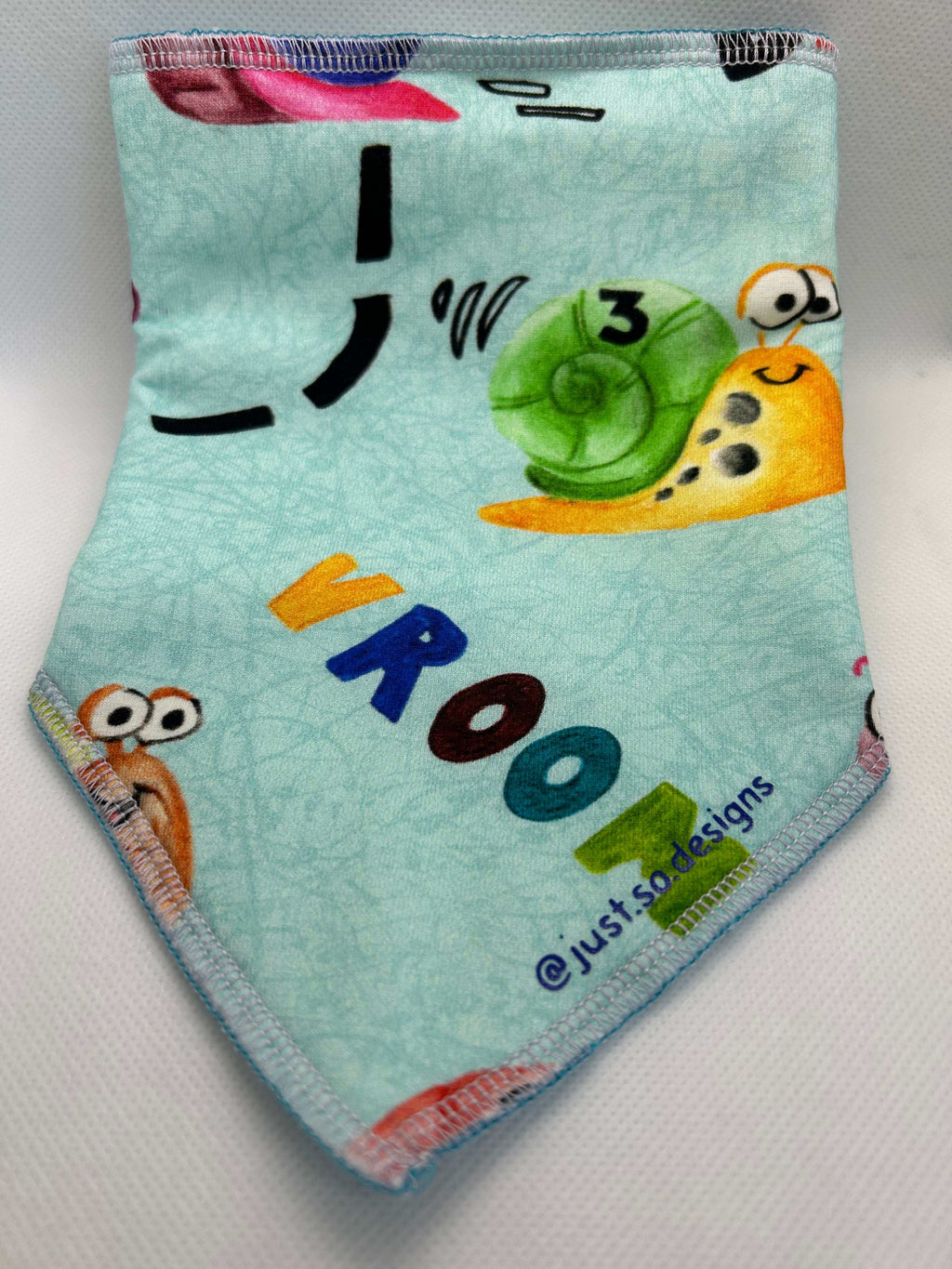 Zooming Snails Dribble Bib