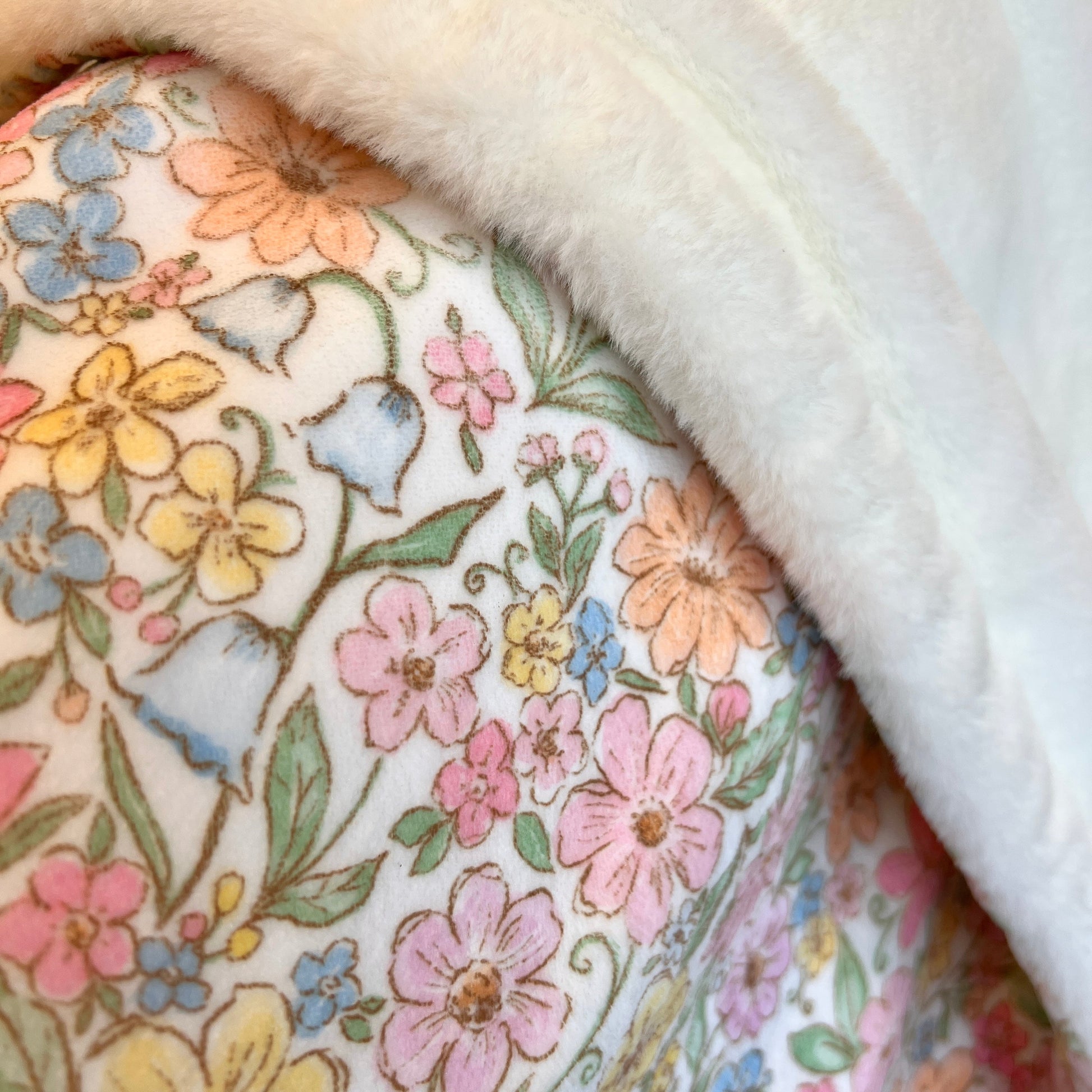 Pastel Petal Supaw Sized Faux Fur Blanket