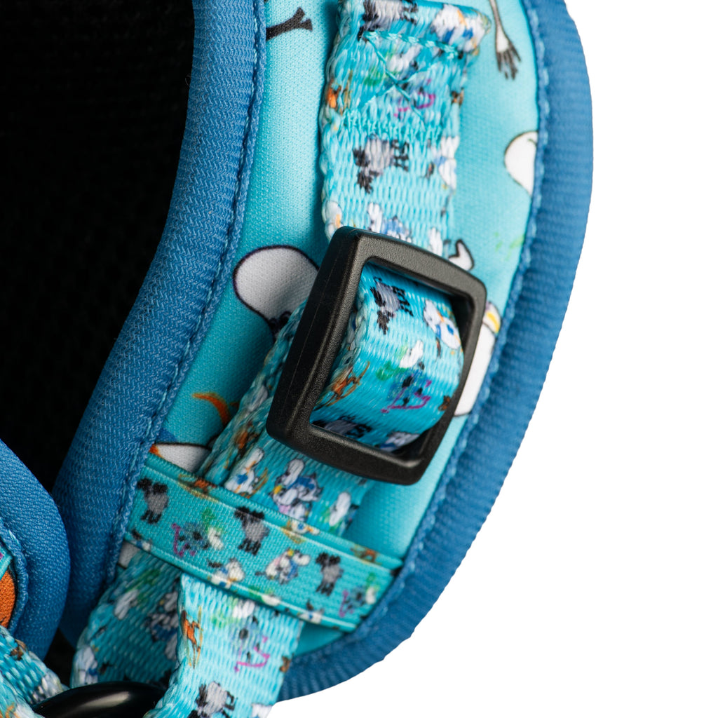 Blue Holiday Moomins Padded Dog Harness