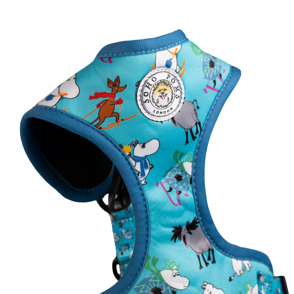 Blue Holiday Moomins Padded Dog Harness