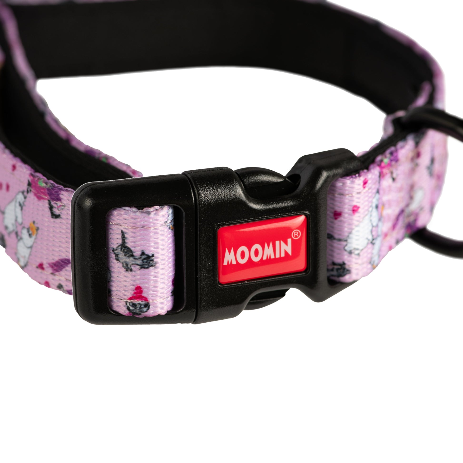 Pink Champagne Dogs Padded Collar with Moomins Print