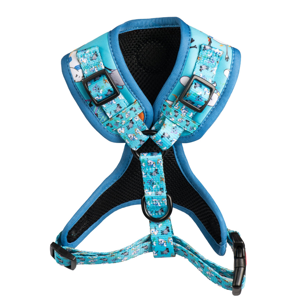 Blue Holiday Moomins Padded Dog Harness