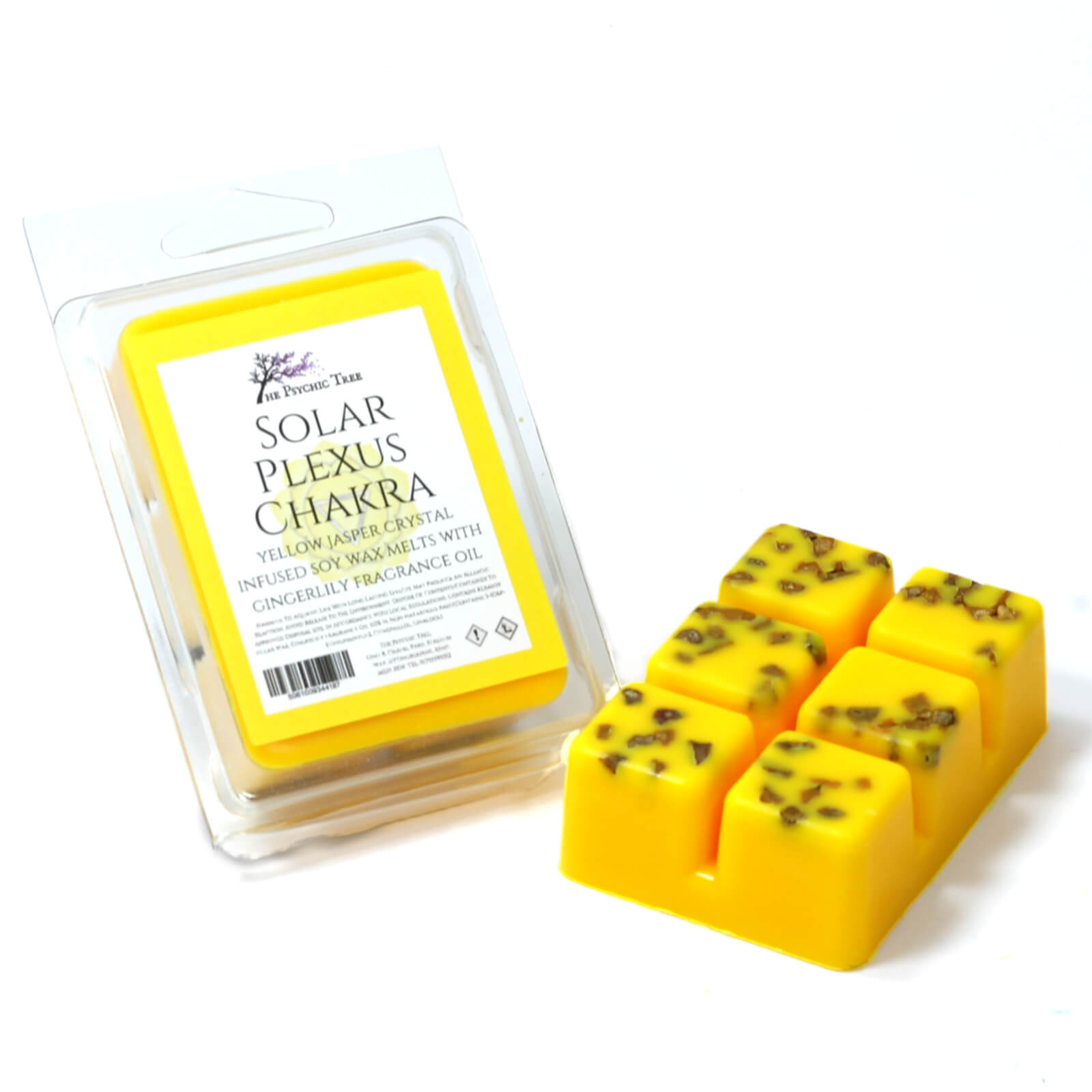 Solar Plexus Chakra Crystal Wax Melts with Yellow Jasper and Gingerlily