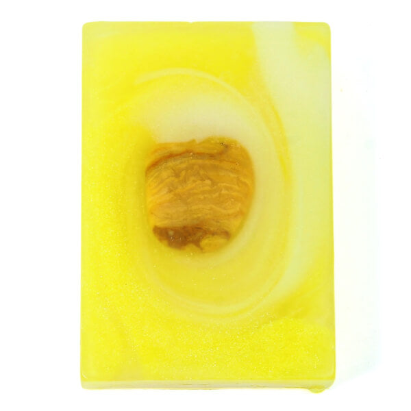 Solar Plexus Chakra Crystal Soap Bar with Yellow Jasper and Gingerlily
