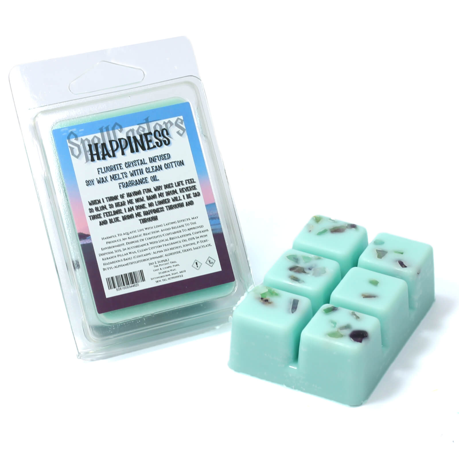 Happiness Crystal Infused Wax Melts with Fluorite