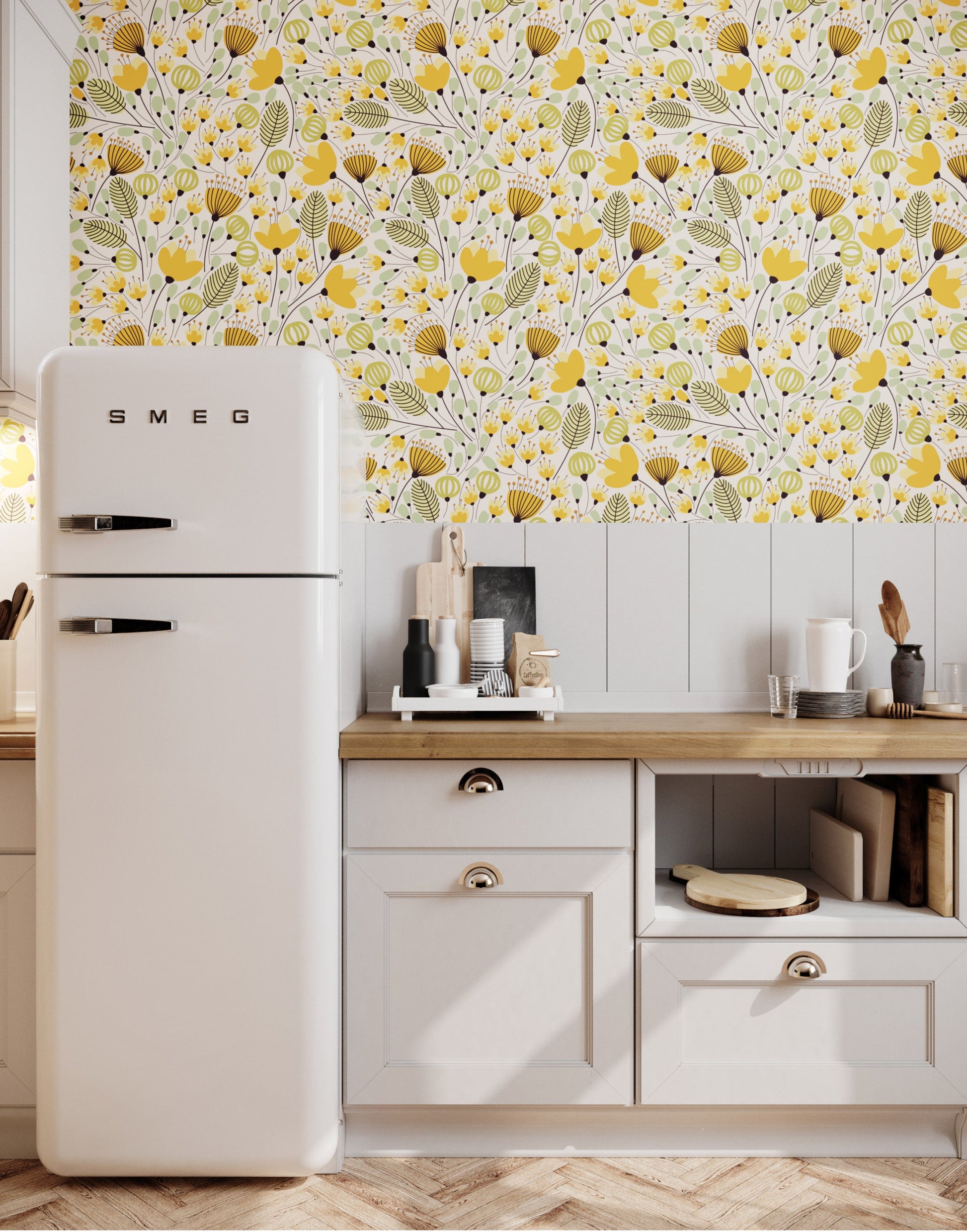 Spencer Retro Floral Wallpaper