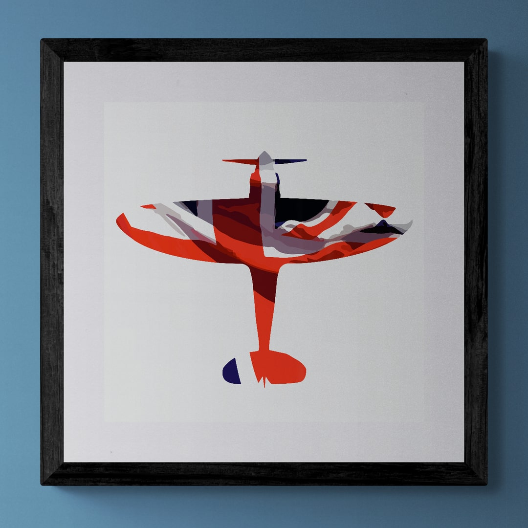Spitfire Union Flag Print