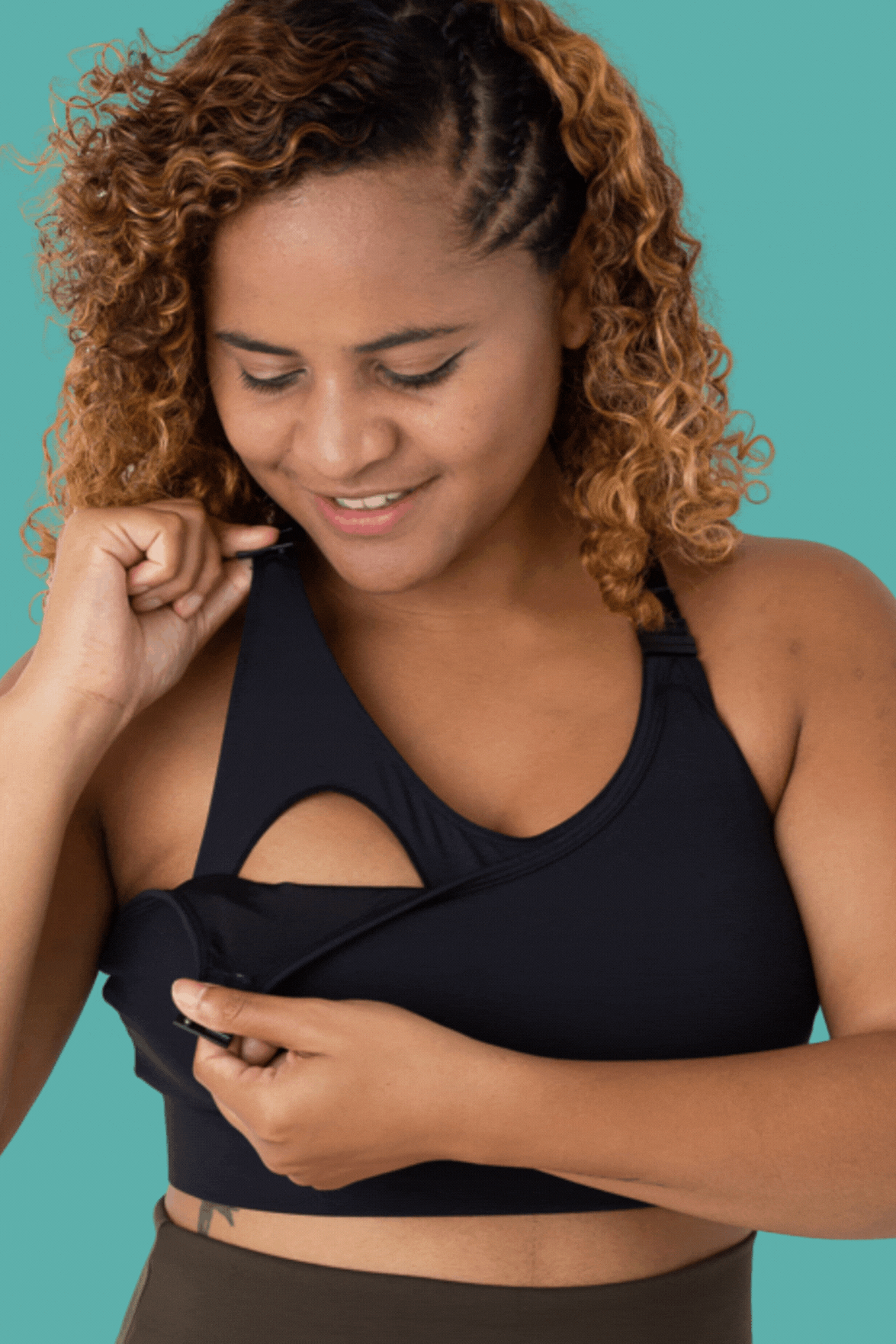 Maternity & Nursing Sports Bra | B–F Cup | Black