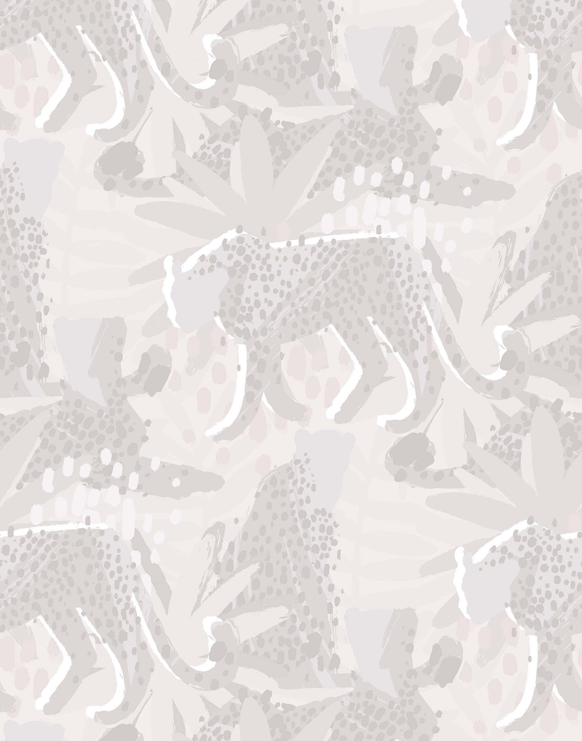Spot Tropical Wallpaper with Leopards and Leaves