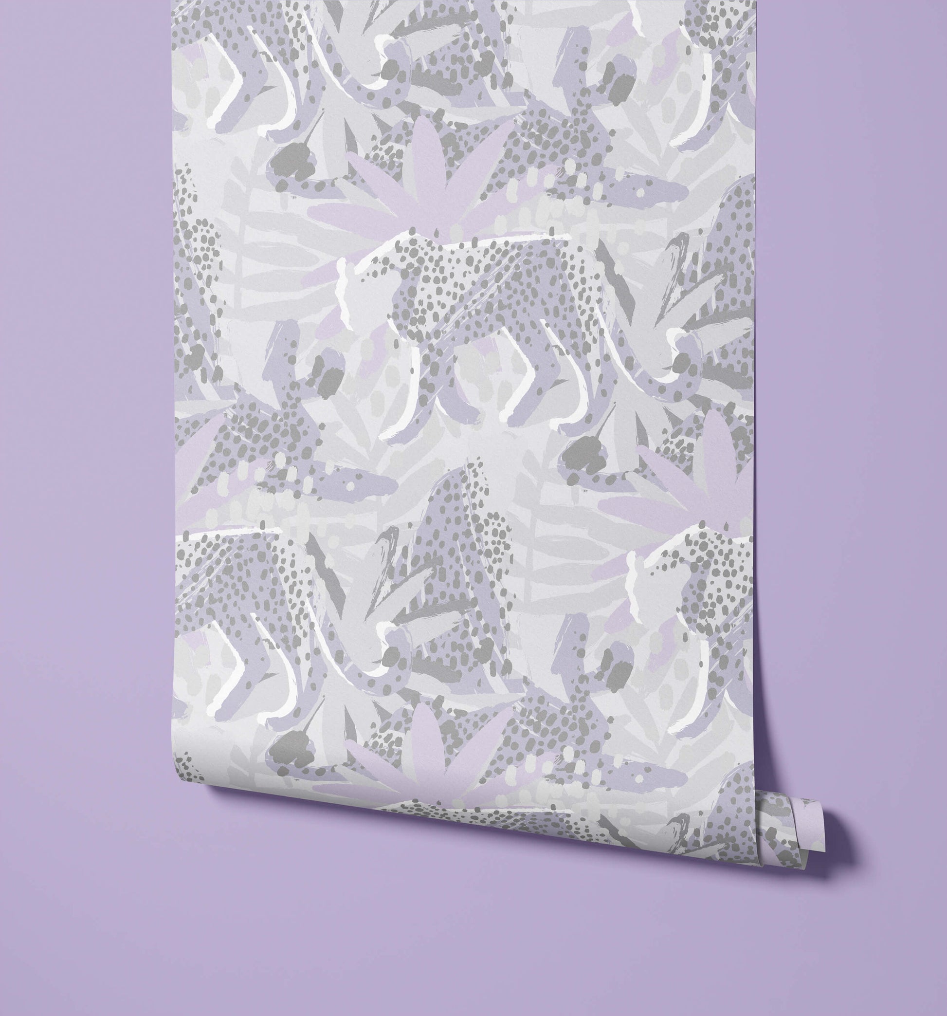 Spot Tropical Wallpaper with Leopards and Leaves