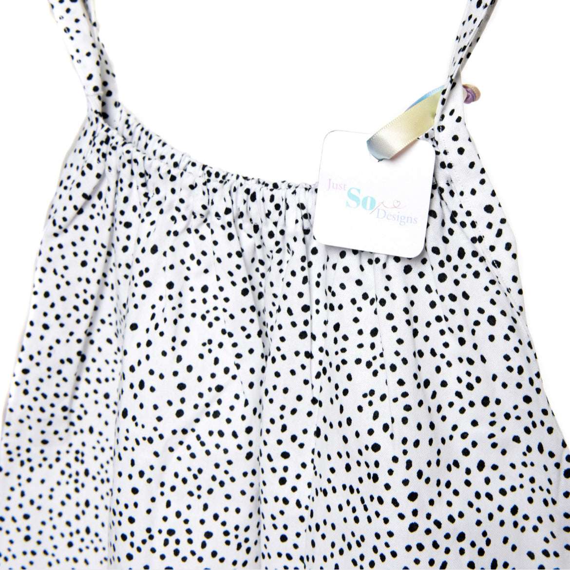 Monotone Dalmatian Cotton Romper for Babies and Children