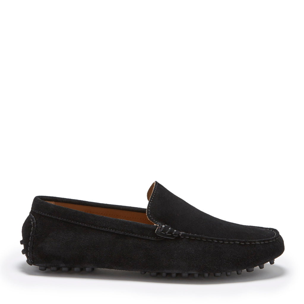 Black Suede Driving Loafer