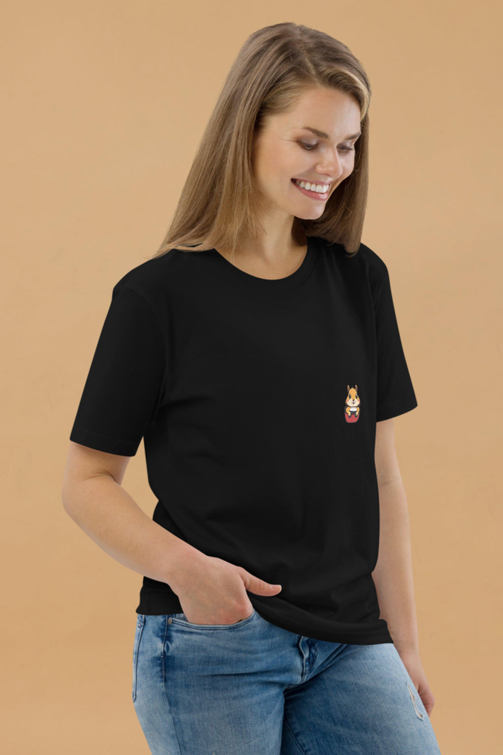Squirrel Pocket T-Shirt in Organic Cotton