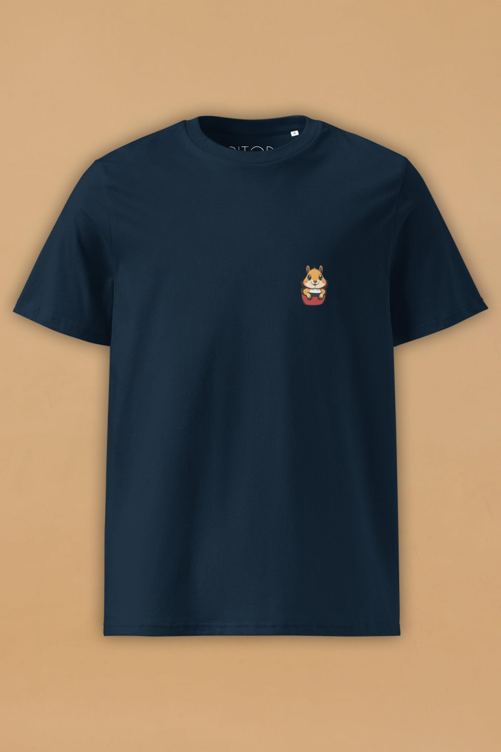Squirrel Pocket T-Shirt in Navy