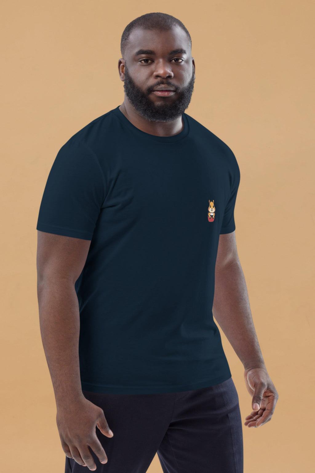 Squirrel Pocket T-Shirt in Navy