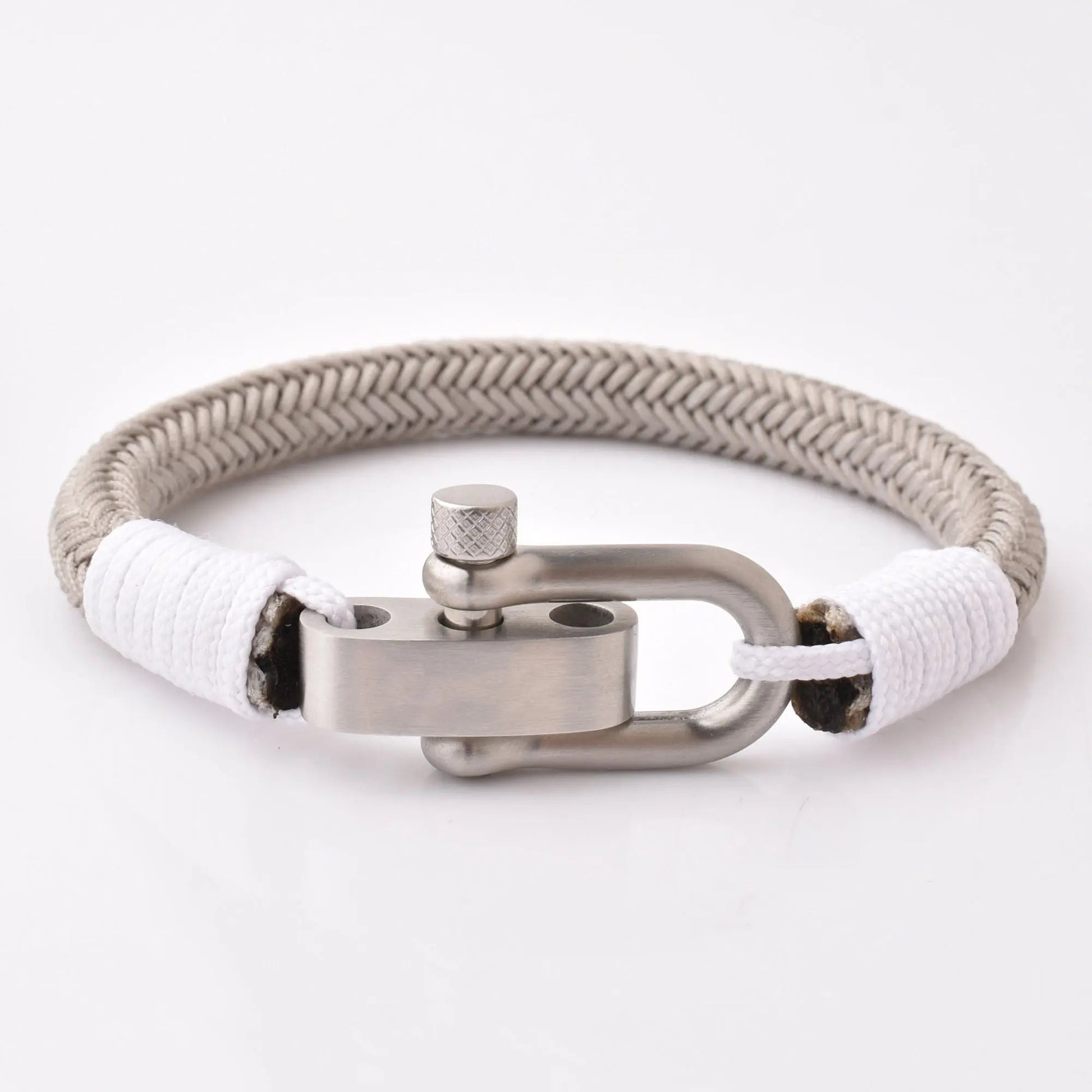 Stainless Steel Brushed Silver Rope Bracelet
