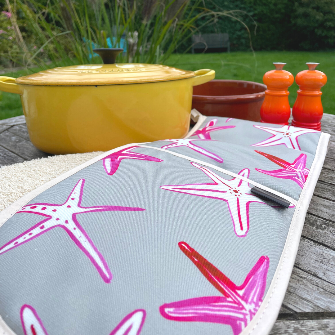 Starfish Oven Gloves Double Thickness Heat Resistant Cotton