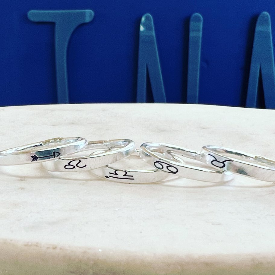 Personalised Zodiac Sterling Silver Ring
