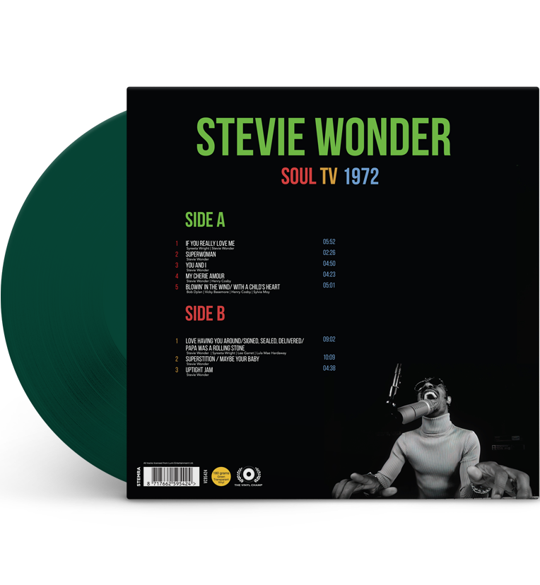 Stevie Wonder Soul TV 1972 Limited Edition 180g Transparent Green Vinyl