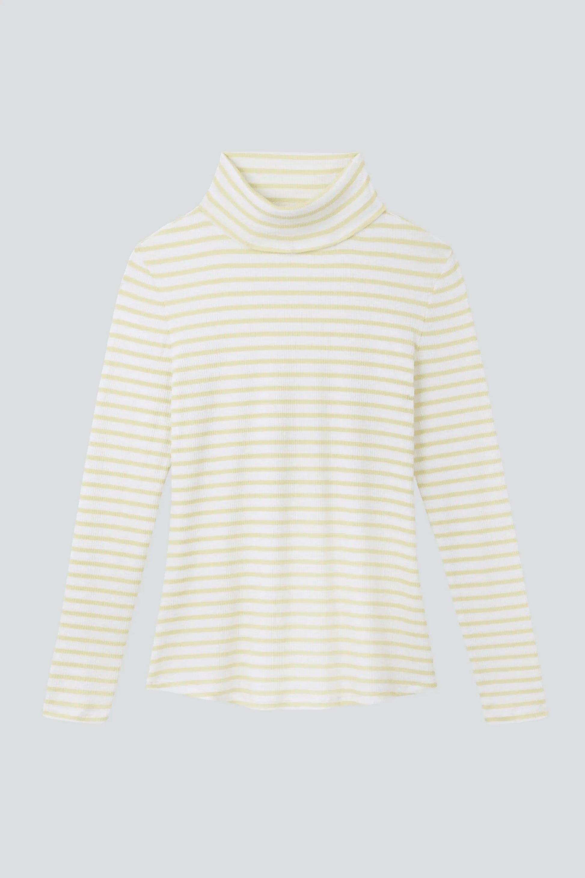 Striped Cotton Roll Neck Long Sleeve