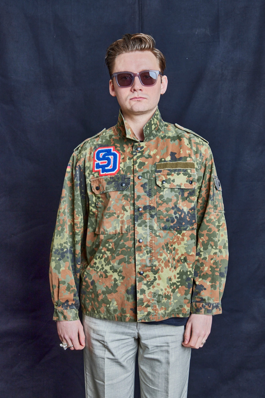 Vintage Military Flecktarn Field Shirt