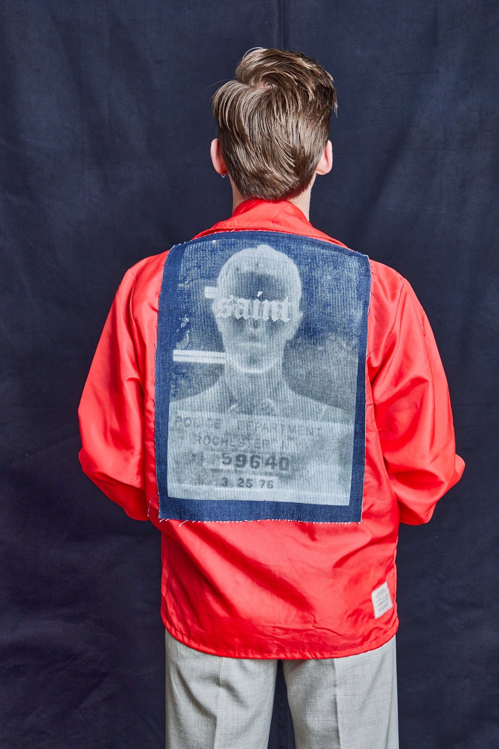 Multipatch Varsity Windbreaker in Bright Red